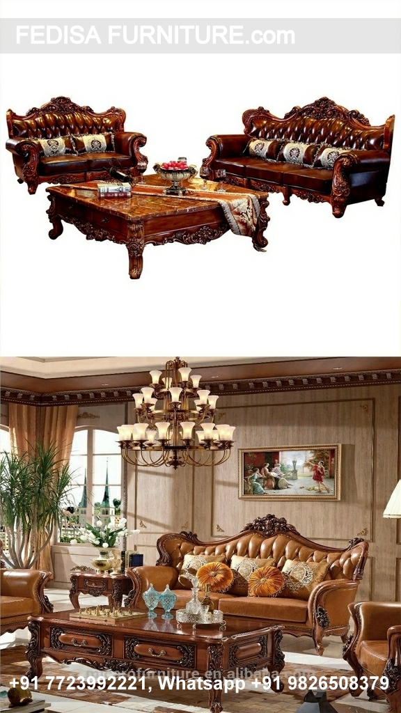 Sofa Set: Buy Modern Leather & Fabric Sofa Stone Sofa Set Living Room Sofa Sets