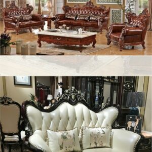 Sofa Set (????? ???): Check Sofa Sets Leather Sofa Set Modern Designed Wooden Sofa Sets