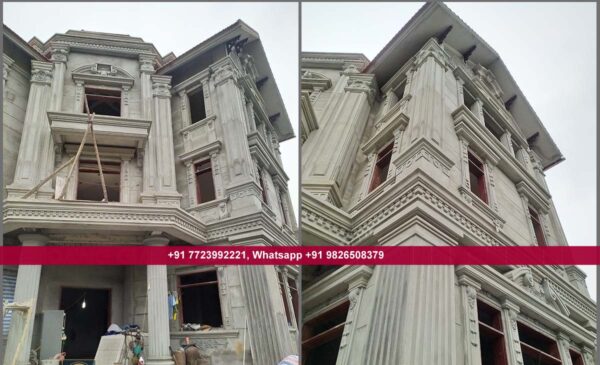 Classic Exterior House Pillars Design Anusara Luxury Villas Small Home Design