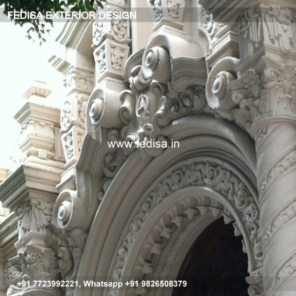 Classic Front Wall Design In Indian House Sambarela Luxury Villas House Door Design