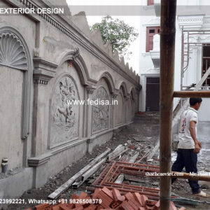 Classic Kothi Front Design Ground Floor Home Design Mandir Designs For Small Flats