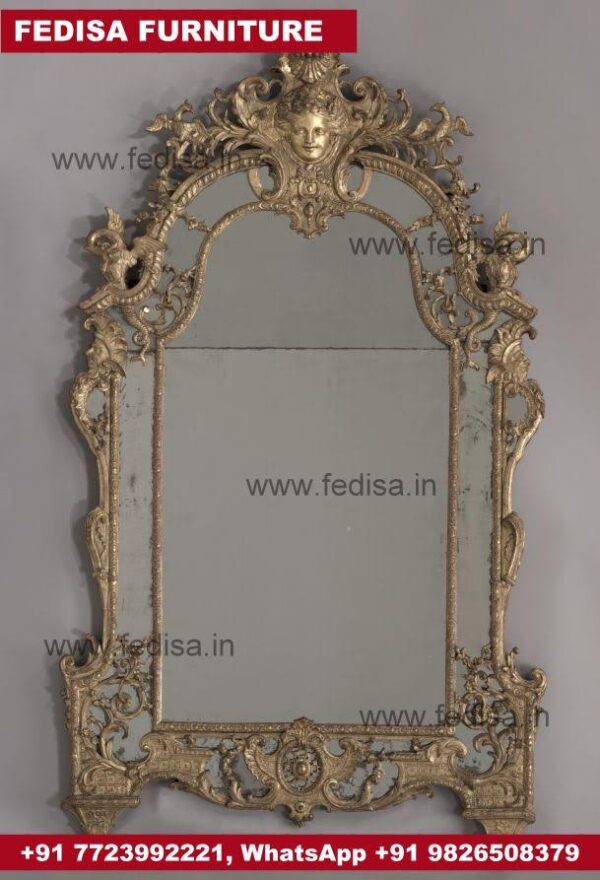 Mirror With Shelf Blue Framed Mirror Buy Wall Mirrors Online At Low Prices