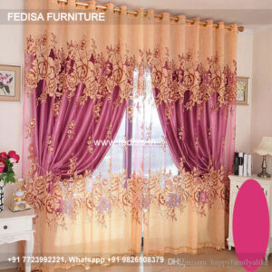 Drapery Balcony Curtains Pink Velvet Curtains