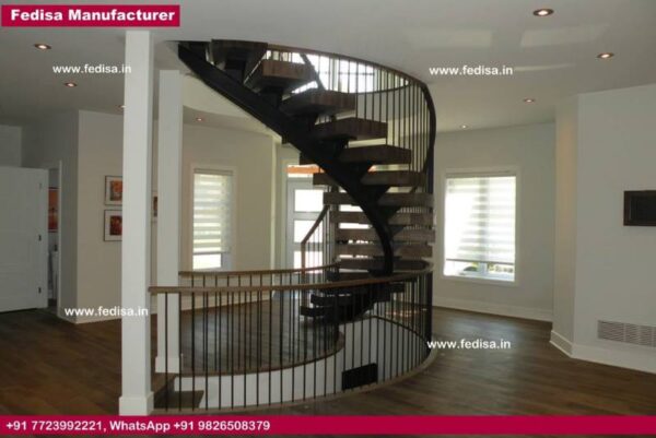 Internal Steel Staircase Steel Railing On Stairs Metal Outdoor Handrails For Stairs Modern Cable Stair Railing