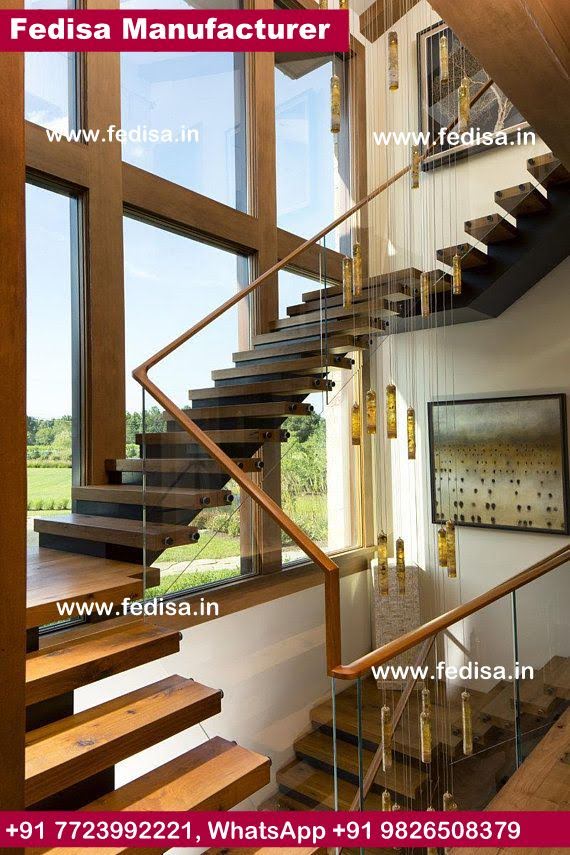 Steel Cable Stair Railing Small Wooden Staircase Dark Wood Banister Metal Wood Stairs