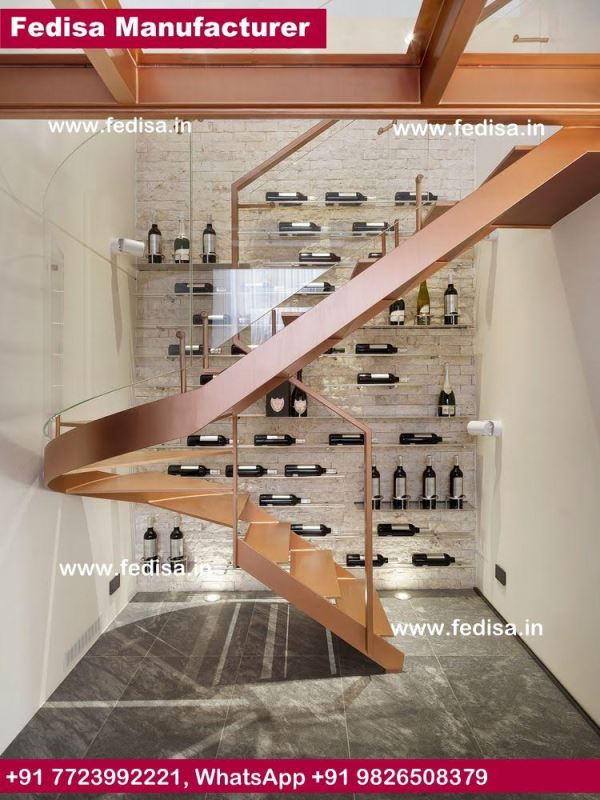 Stainless Steel Stair Railing Wood On Concrete Stairs Staircase With Wooden Railing Wood Slab Stairs