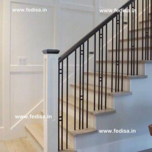 Stairs Stainless Steel Railings Cast Iron Straight Staircase Rot Iron Staircase Decorative Metal Stair Railing