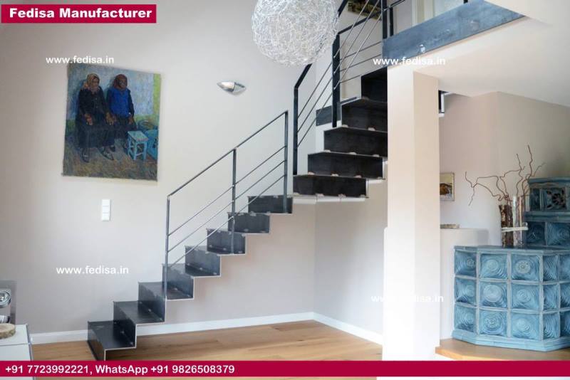 Steel For Staircase Metal Handrails For Outside Stairs Metal Stair Railing Horizontal Modern Iron Staircase