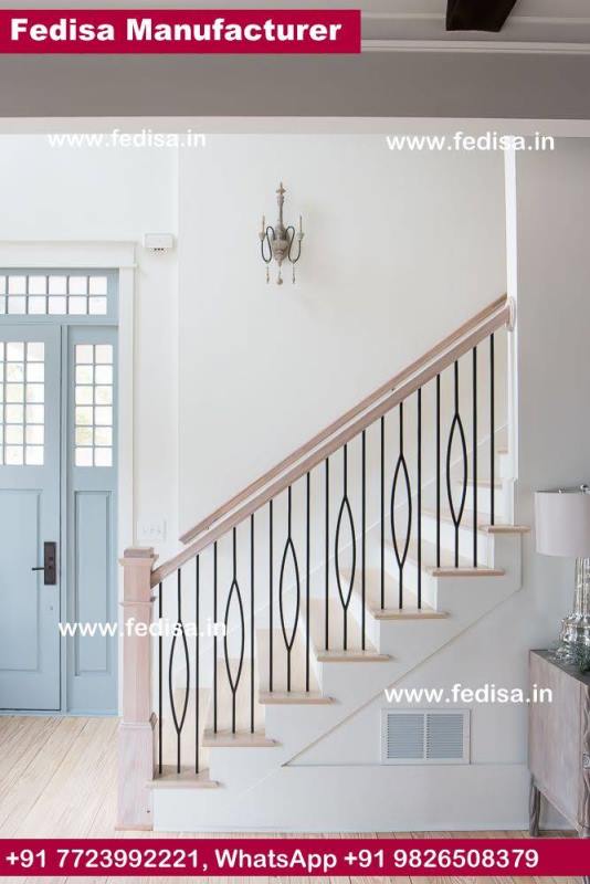 Steel Handrails For Stairs Metal Stair Rail Parts Custom Iron Spiral Stairs Outdoor Metal Hand Railing For Stairs