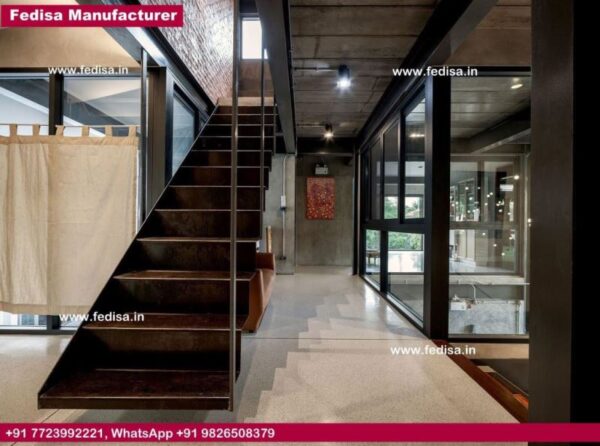 Metal And Glass Staircase Ss Round Staircase Steel Pipe For Staircase Porch Metal Stair Railing