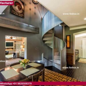 Metal Spiral Staircase Outdoor Modern Metal Stair Railing Metal Stair Balustrade Custom Metal Stair Railing