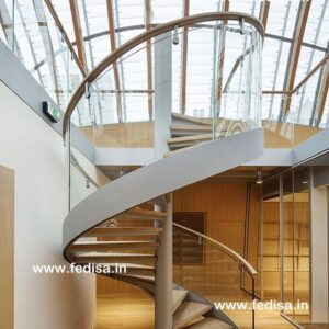 Metal Spiral Staircase Outdoor Steel Railing For Stairs With Glass Metal And Concrete Stairs Brushed Steel Stair Rail