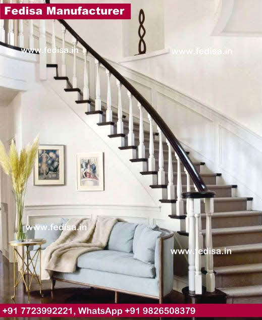 Industrial Pipe Stair Railing Stair Step Wood Gray Wood Stairs Wooden Banister Rails