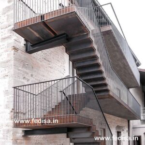 Rolling Metal Stairs Metal Floor Plate Stairs Stainless Steel And Glass Staircase Custom Steel Stairs