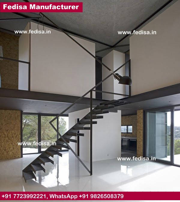 Metal Stair Frame Modern Steel Stair Railing Outside Steel Stairs Stainless Steel Round Staircase