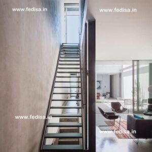 Grating Stair Wooden Circular Staircase Modern Wood Banister Indoor Wood Railings