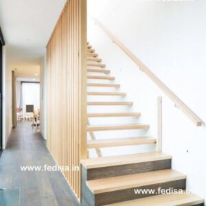 Stainless Steel Staircase Natural Wood Stair Railings Wood On Concrete Stairs Staircase With Wooden Railing