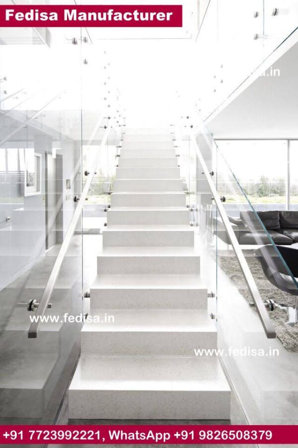 Steel Cable Stair Railing Dogleg Staircase Section Rcc Dog Legged