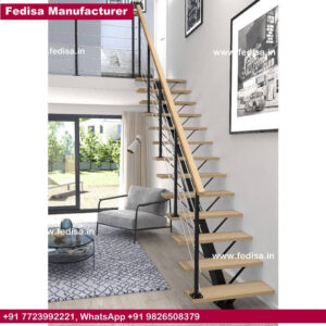 Steel Floating Stairs Ss Round Staircase Steel Pipe For Staircase Porch Metal Stair Railing