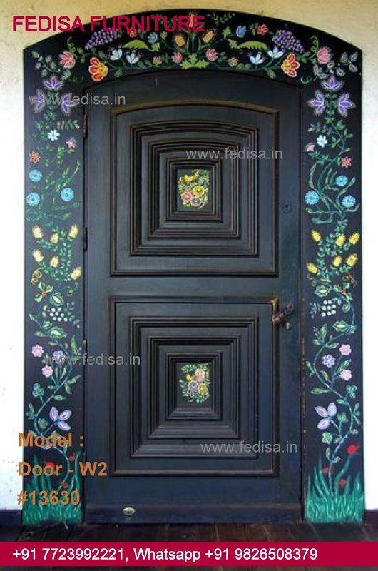 Flush Door Designs With Mica, Door Design Iron Grill Top 50 Modern Wooden Main Door Designs