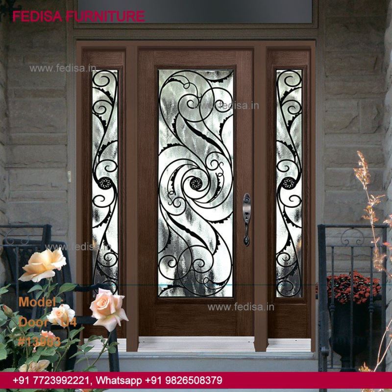 Flush Door Designs With Mica, Front Grill Gate Top 50 Modern Wooden Main Door Designs