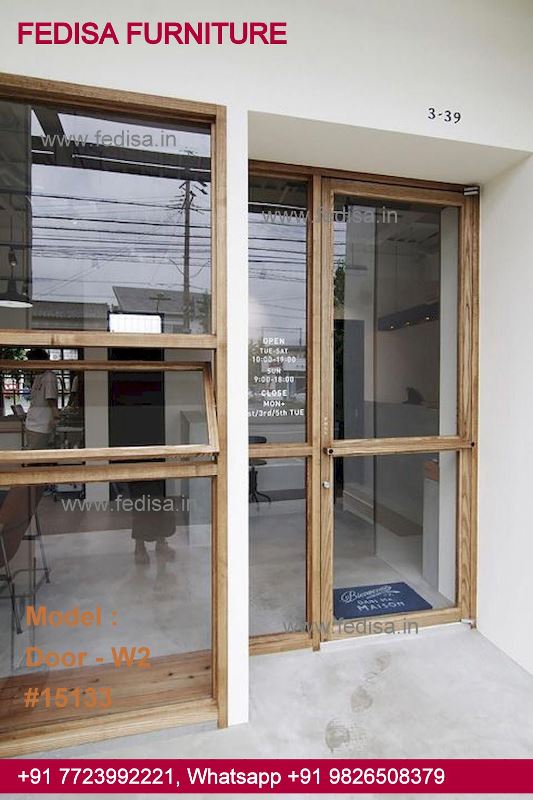 Simple Wooden Door Design, Main Door Attached Window Design Top 50 Modern Wooden Main Door Designs