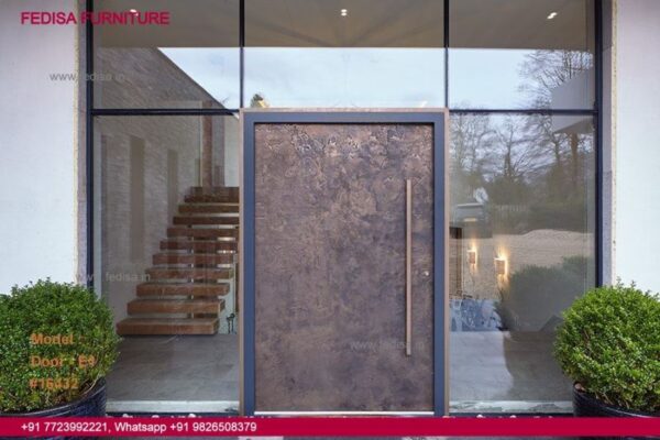 Plain Door Design, Main Door Attached Window Design Door Idea Gallery | Door Designs