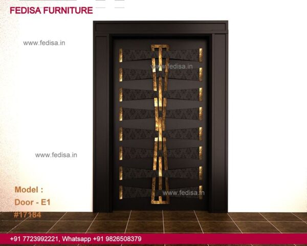 Pooja Room Door Designs With Bells And Glass, Mane Door Design Wood Door Idea Gallery | Door Designs