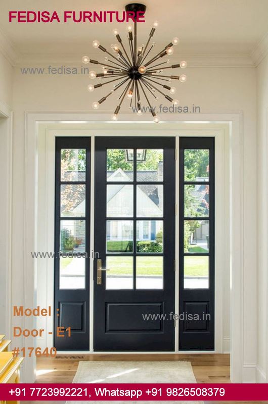 Pooja Room Door Designs With Bells And Glass, Gate Ply Design Door Idea Gallery | Door Designs