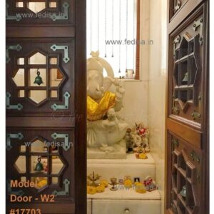 Small Pooja Room Door Design, Pooja Room Door Designs With Glass And Wood Door Idea Gallery | Door Designs