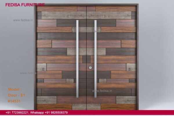 Wooden Safety Door Design, Double Door Sunmica Design Door Idea Gallery | Door Designs