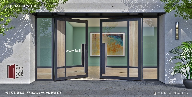 Drawing Room Gate Design, Main Door Attached Window Design Indian Main Door Designs