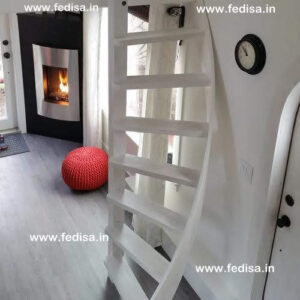 Perforated Metal Stairs Black Wood Banister Simple Wood Stair Railings Circular Staircase