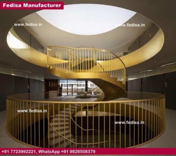 Steel And Concrete Stairs Iron Round Stairs Design Round Bannister Rail Home Round Stairs