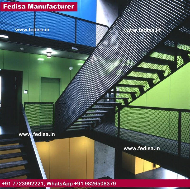 Industrial Steel Staircase Round Steel Stairs Perforated Metal Stairs Steel Floating Stairs