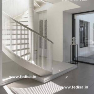 Stainless Stair Railing Spiral Staircase Wooden Steps Spiral Staircase 2 Floors Building Circular Stairs