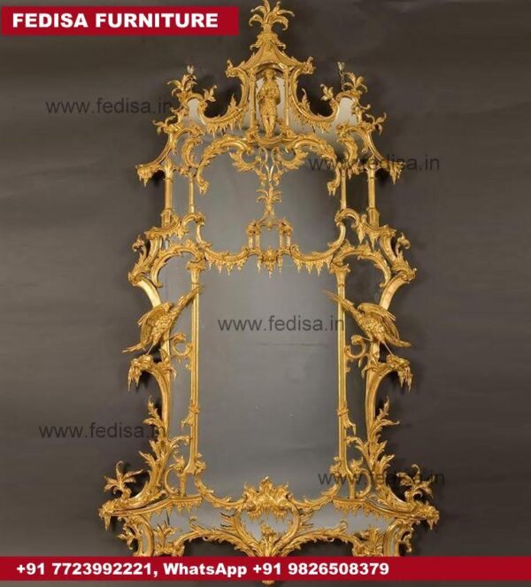 Large Wall Mirror Brushed Gold Round Mirror Buy Wall Mirrors Online At Low Prices