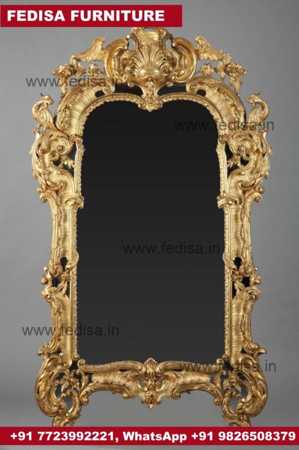 Mirror With Shelf Gold Rectangle Mirror Buy Wall Mirrors Online At Low Prices