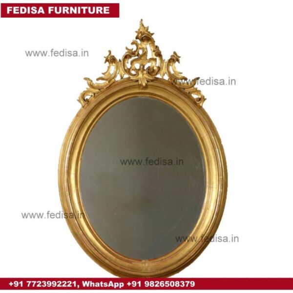 Decorative Mirror Brushed Gold Round Mirror At Affordable Price In India