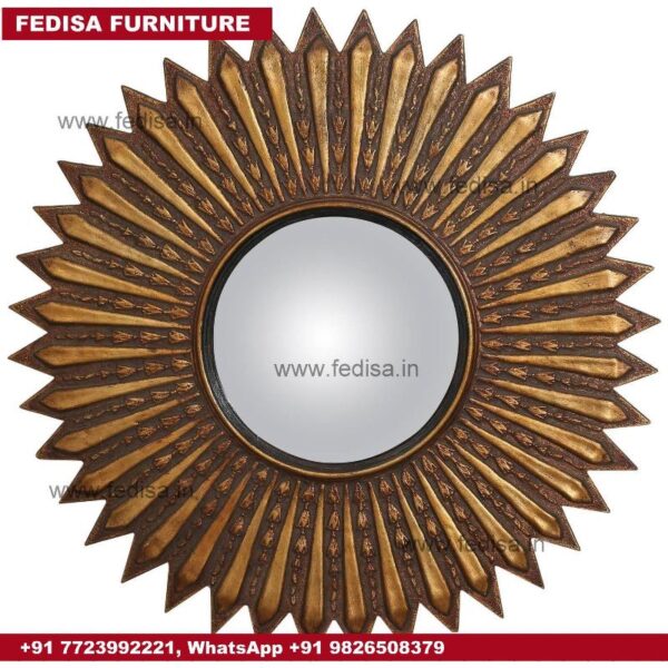 Large Gold Mirror Wall Mounted Shaving Mirror With Light At Affordable Price In India
