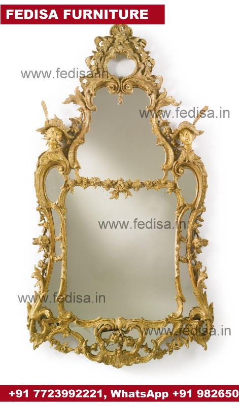 Large Circle Mirror Wood Frame Mirror At Affordable Price In India