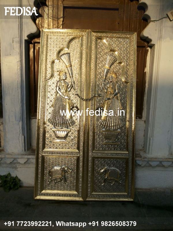 Carved Silver Door Carved Brassr Door Pooja Mandir Door Design Temple Modern Door Design