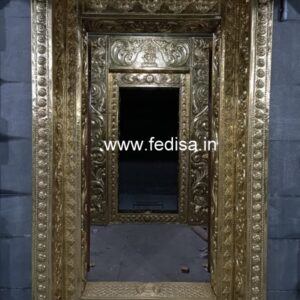 Carved Silver Door Carved Brassr Door Mandir Wooden Door Design Temple Safety Grill Gate Design For Main Door