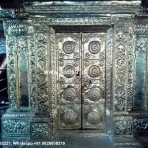 Carved Silver Door Carved Brassr Door Temple Door Design In Glass Temple Double Door Design Catalogue