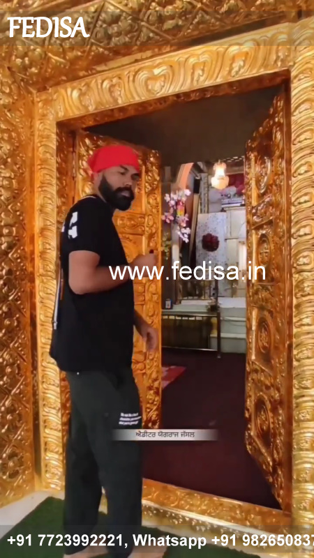 Silver Temple Door? Brass Temple Door? Temple Main Door Design Mandir Main Door Glass Design