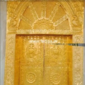 Carved Silver Door Carved Brassr Door Temple Glass Door Design Temple Main Door Frame Design