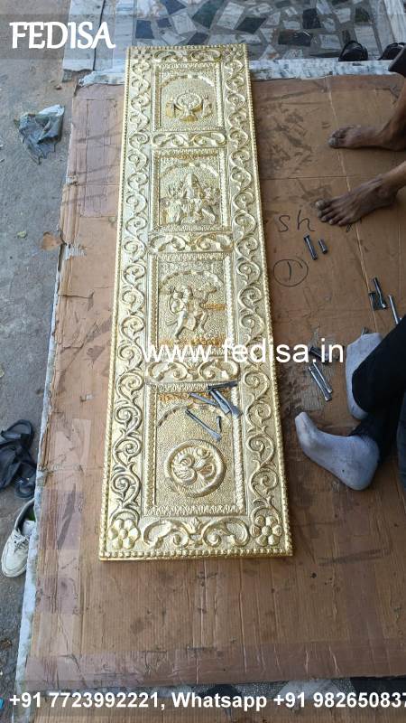 Carved Silver Door Carved Brassr Door Home Mandir Door Design Temple Double Door Design 2020