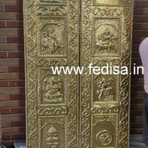 Carved Silver Door Carved Brassr Door Mandir Door Glass Design Mandir Hall Door Design