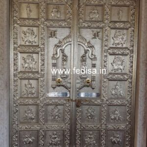 Silver Temple Door? Brass Temple Door? Mandir Darwaja Design Mandir Mirror Door Design