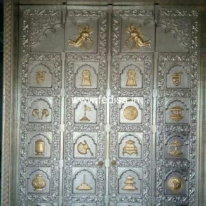 Jain Temple Silver Door Antique Doors Puja Mandir Door Design Mandir Modern Jali Door Design